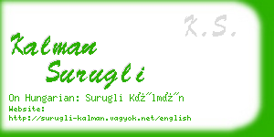 kalman surugli business card